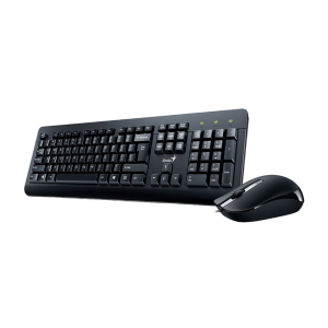 Keyboard & Mouse Genius KM-160, Spill resistant, Laser Engraving, Black, USB 