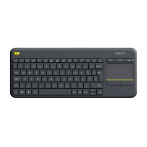 Wireless Touch Keyboard Logitech K400 Plus, Compact, Touchpad, 12 FN keys, Quiet typing, Unifying receiver, 2xAA, 2.4Ghz, EN, Black