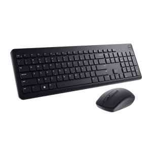 Wireless Keyboard & Mouse Dell KM3322, Multimedia keys, Sleek lines, Compact size, 2xAA/2xAAA, Black