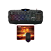 Gaming Keyboard & Mouse & Mouse Pad Qumo Wartime, Fn hotkeys, RGB, AntiGhosting, Black, USB