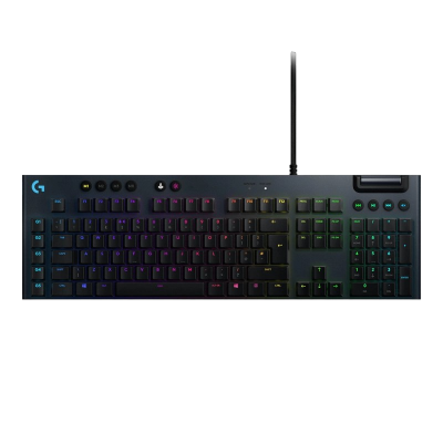 Gaming Keyboard Logitech G815, Mechanical, GL Linear, Ultra thin, Aluminum, Macros, G-Keys, Media control, Volume roller, RGB, 1.8m, USB, EN, Black