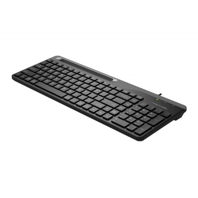 Keyboard A4Tech FK25, Multimedia, Ultra-Slim, Smartphone Cradle, Chocolate Keycaps, Black, USB