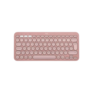 Wireless Keyboard Logitech Pebble Keys 2 K380S, Compact, Low-profile,  Fn keys, Multi-Device, Quiet Typing, 2xAAA, BT/2.4Ghz, EN, Rose