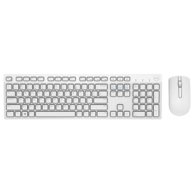 Wireless Keyboard&Mouse Dell KM636, Multimedia, Sleek lines, Compact size, US International, White