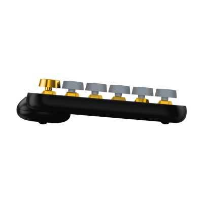  Wireless Keyboard Logitech POP Keys, Mechanical, Compact design, Emoji Keys, 2xAAA, BT/2.4, Yellow 