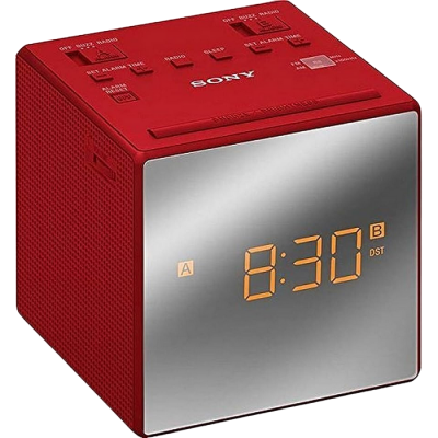  SONY  ICF-C1T, Red, Clock Radio with dual alarm, AM/FM