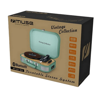 Vinyl Turntable MUSE MT-201 WG, Green