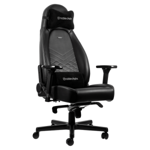 Scaun Gaming Noble Icon NBL-ICN-PU-BPW Black/White, User max load up to 150kg / height 165-190cm