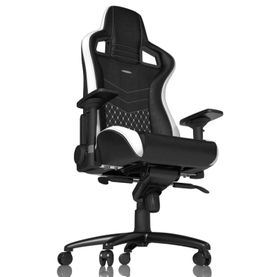 Scaun Gaming Noble Epic NBL-RL-EPC Black/Red/White Real Leather,  Max load 120kg / height 165-180cm