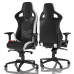 Scaun Gaming Noble Epic NBL-RL-EPC Black/Red/White Real Leather,  Max load 120kg / height 165-180cm