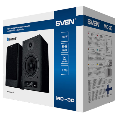 Speakers    SVEN "MC-30" Black, 200w, Bluetooth, Remote Control, 3.5mm jack