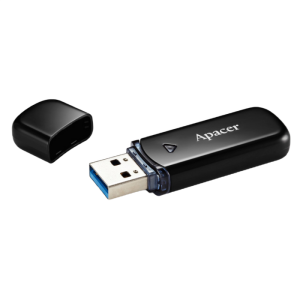  64GB USB3.1 Flash Drive Apacer "AH355", Black, Classic Cap (AP64GAH355B-1)