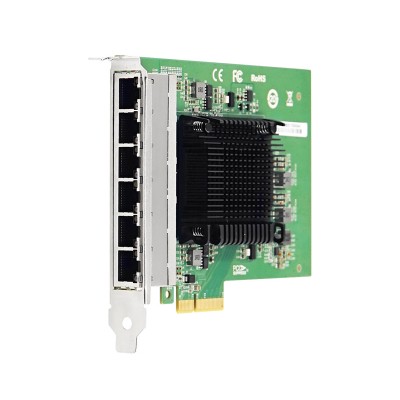 PCI-e Intel Server Adapter Intel I350AM4,  6 Copper Port 1Gbps