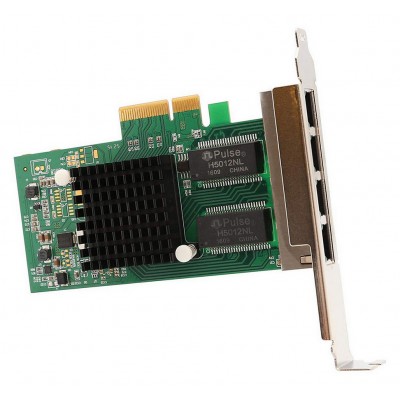 PCI-e Intel Server Adapter Intel I350AM4,  Quad SFP Port 1Gbps