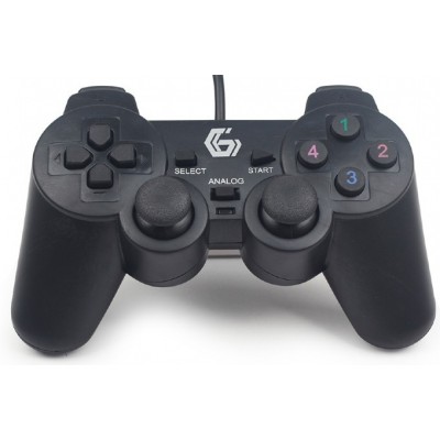 Gamepad GMB JPD-UDV-01, 4 axes, D-Pad, 2 mini joysticks, 10 buttons, Dual vibration,  USB