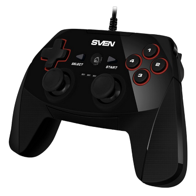 Gamepad SVEN GC-250, 4 axes, D-Pad, 2 mini joysticks, 11 buttons, USB