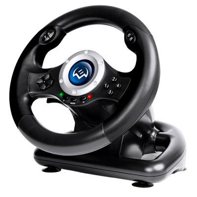 Wheel  SVEN GC-W500, 9.5", 180 degree, Pedals,  2-axis, 10 buttons, Vibration feedback, USB