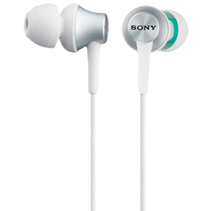Earphones  SONY  MDR-EX110AP, Mic on cable,  4pin 3.5mm jack L-shaped, Cable: 1.2m White