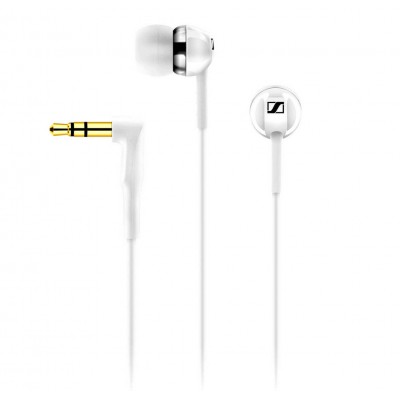 Earphones Sennheiser CX  100, White, 3pin 3.5mm mini-jack, 4 ear adapter: XS, S, M, L