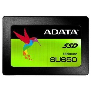 2.5" SATA SSD   120GB    ADATA Ultimate SU650 [R/W:520/320MB/s, 20K/75K IOPS, MK/SMI, 3D-NAND TLC]