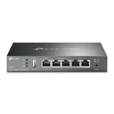Gigabit Omada VPN Router TP-LINK "ER605 ", 2xGbit WAN/LAN, 2xGbit LAN, 1x Gbit WAN, 1xUSB2.0