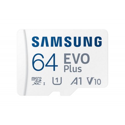 .64GB MicroSD (Class 10). UHS-I (U1)+SD adapter, Samsung EVO Plus "MB-MC64KA" (R:130MB/s)