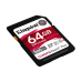 ..64GB  SDXC Card (Class 10) UHS-II , U3, Kingston Canvas React Plus "SDR2/64GB" (R/W:300/260MB/s)