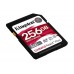 256GB  SDXC Card (Class 10) UHS-II , U3, Kingston Canvas React Plus "SDR2/256GB" (R/W:300/260MB/s)
