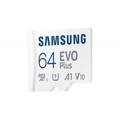 .64GB MicroSD (Class 10). UHS-I (U1)+SD adapter, Samsung EVO Plus "MB-MC64KA" (R:130MB/s)