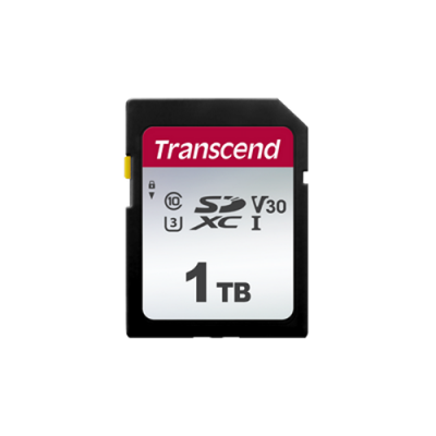 1.0TB SDXC Card (Class 10)  UHS-I, U3, Transcend 300S  "TS1TSDC300S" (R/W:100/85MB/s)