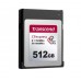 512GB CFexpress 2.0 Type B (PCIe 3.0 x2, NVMe 1.3), Transcend "TS512GCFE820" (R/W: 1700/1000MB/s)