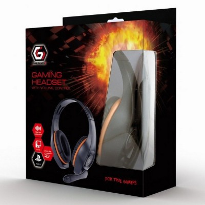  GMB Gaming Headset GHS-05-O, 40mm driver, 20-20000Hz, 32 Ohm, 102 db, 0.250g, 3.5mm, Black/Orange