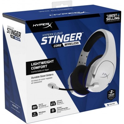 Wireless Gaming Headset Cloud Stinger Core PS4, 40mm driver, 16 Ohm, 20-20000hz, 103db,240g., 2.4Ghz