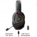 Wireless Gaming Headset Bloody MR710, 50mm driver, 16Ohm, 105db, RGB, BT/3.5mm/2.4 Ghz, Black