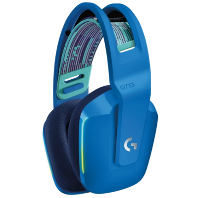  Wireless Gaming Headset Logitech G733, 40mm drivers,20-20kHz,39 Ohm,87.5dB, RGB,2.4 Ghz/3.5mm,Blue