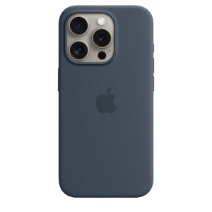 iPhone 15 Pro Silicone Case with MagSafe - Storm Blue