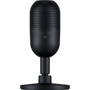 Microphones Razer Seiren V3 Mini, 14mm Condenser Microphone, Supercardioid, 110db, -36 db, 96 kHz, 24bit, Tap-to-Mute, USB, Black