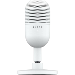 Microphones Razer Seiren V3 Mini, 14mm Condenser Microphone, Supercardioid, 110db, -36 db, 96 kHz, 24bit, Tap-to-Mute, USB, White