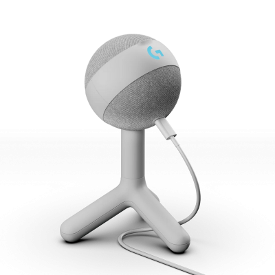 Microphones Logitech Yeti Orb RGB, Condenser, Cardioid, Blue VO!CE, 24-bit/48kHz, 70Hz-20kHz, 117dB, RGB, USB, White