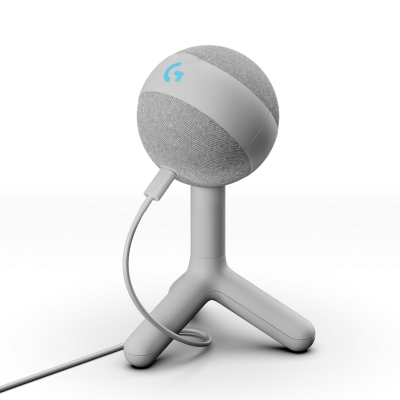 Microphones Logitech Yeti Orb RGB, Condenser, Cardioid, Blue VO!CE, 24-bit/48kHz, 70Hz-20kHz, 117dB, RGB, USB, White