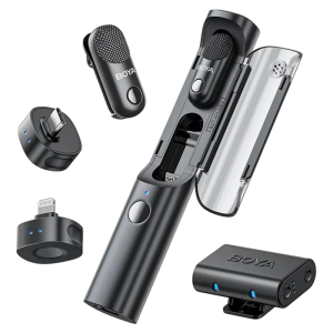 Microphone Wireless Boya Magic Ultracompact (Lightning / Type C/3.5 mm  - 2 mic), Black 02