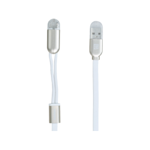Remax Binary Lightning+Micro cable White