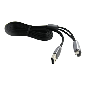Remax Binary Lightning+Micro cable Black