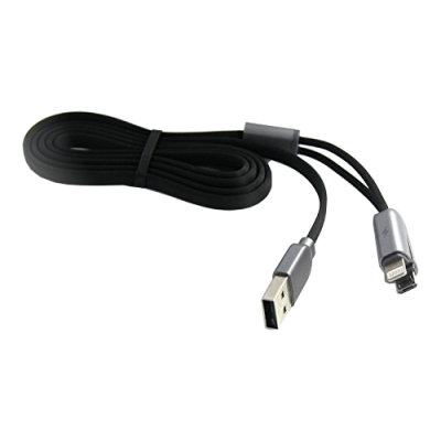 Remax Binary Lightning+Micro cable Black