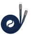 Type-C to Type-C Cable Rivacase PS6105 BL12, nylon braided, 1.2M, Blue
