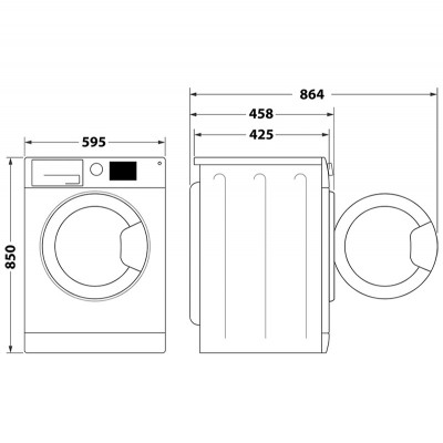 Washing machine/fr Whirlpool WRBSS 6249 W EU