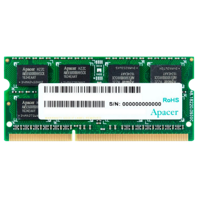 8GB DDR3 1600MHz SODIMM 204pin Apacer PC12800, CL11, 1.35V