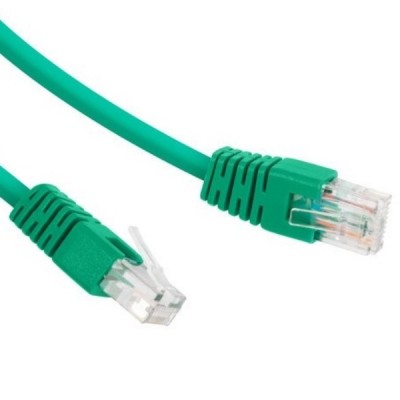  2m,  FTP Patch Cord  Green, PP22-2M/G, Cat.5E, Cablexpert, molded strain relief 50u" plugs