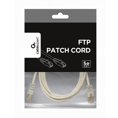  0.25m, FTP Patch Cord  Gray, PP22-0.25M, Cat.5E, Cablexpert, molded strain relief 50u" plugs