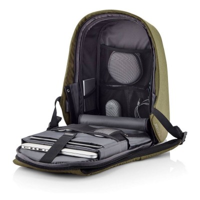 13.3" Bobby  Hero Small anti-theft backpack, Green, P705.707